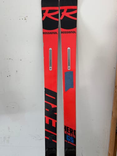 Men's Racing 193 cm Rossignol Hero Athlete FIS GS Europa Cup Skis With Bindings Max Din 18 (Used)