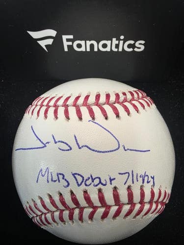 A's JACOB WILSON Signed Autographed Auto Baseball "MLB Debut 7-19-24" Fanatics