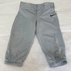 NWT Nike Vapor Pro Boys XS Baseball Pants Gray Slim Fit New With Tags Sports