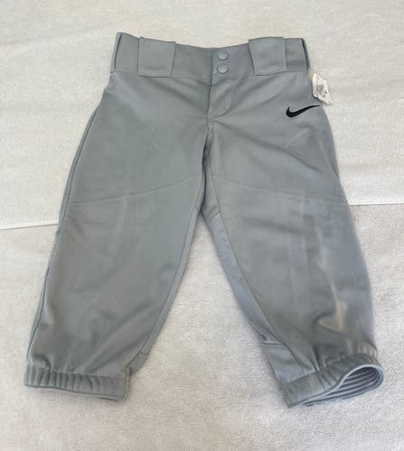 NWT Nike Vapor Pro Boys XS Baseball Pants Gray Slim Fit New With Tags Sports