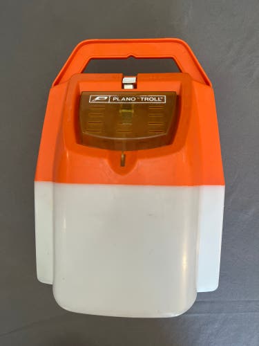 Vintage Plano Troll Model 800 Live Bait Minnow Bucket Orange Plastic 80s Fishing