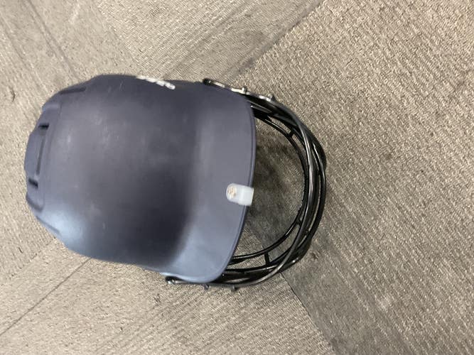 Used Adidas BATTING HELMET W/ MASK Batting Helmet w/Mask Navy Blue M/L 11614-S000242990