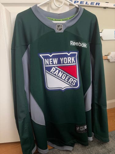 New York Rangers Game Used Practice Jersey Pro-Returned