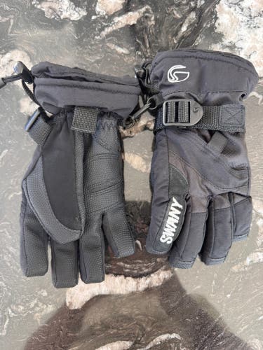 Swany Kids Small Insulated Ski Snow Gloves Black