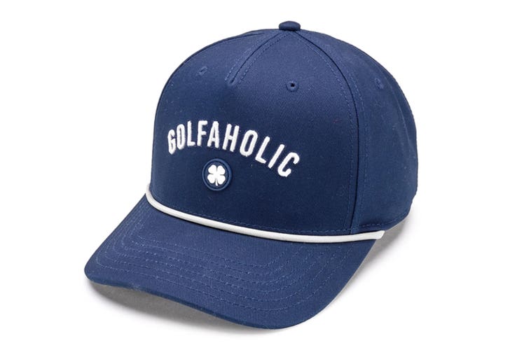 NEW Black Clover Live Lucky Golfaholic Lid 2 Navy Snapback Golf Hat/Cap