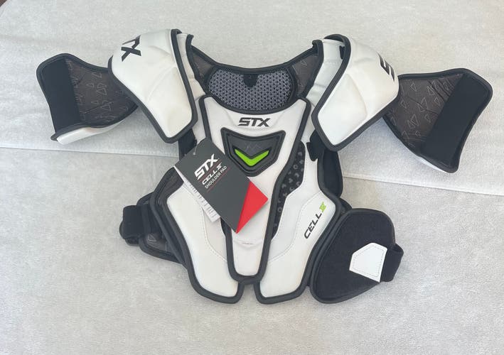 NWT STX Cell IV Lacrosse Shoulder Pads Size Large New With Tags MSRP $129