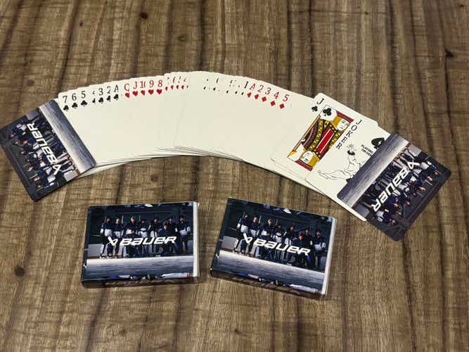 Two Decks Of Bauer Hockey Playing Cards