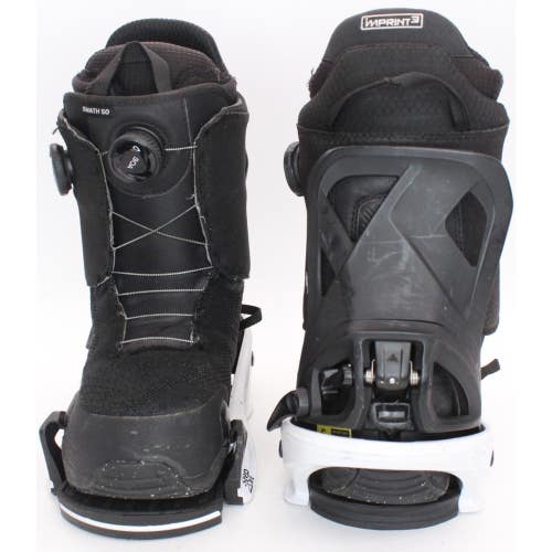 Burton Swath Step On Double BOA Snowboard Boots- Size 8/Mondo 26 w/Bindings Used