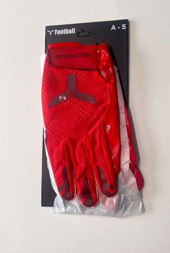 New Football Receiver Gloves – Red Size Adult Small