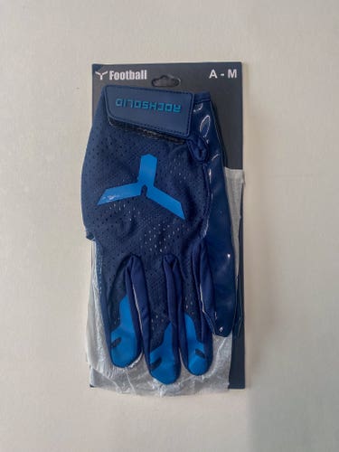 New Football Receiver Gloves –Blue Adult Medium