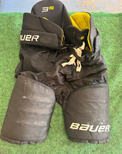 Black Bauer Supreme 3S Hockey Pants | Intermediate Large
