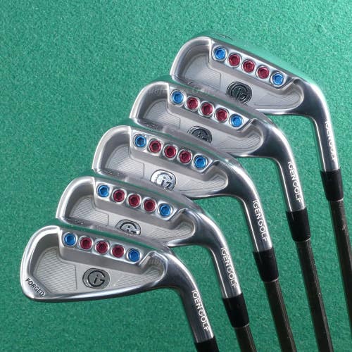 JUNIOR iGen Golf Chrome 6-PW, 54 & Black 58 Iron Set Recoil Graphite Ladies