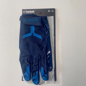Brand New Football Receiver Gloves –Blue– Adult Large