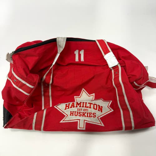 Used Red Elite Hockey Hamilton Huskies Player Bag | AB543