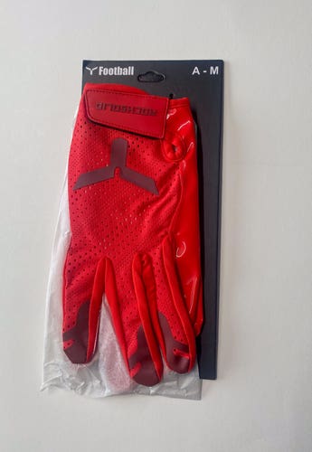 Brand New Rocksolid Receiver Gloves – Red – Adult Medium