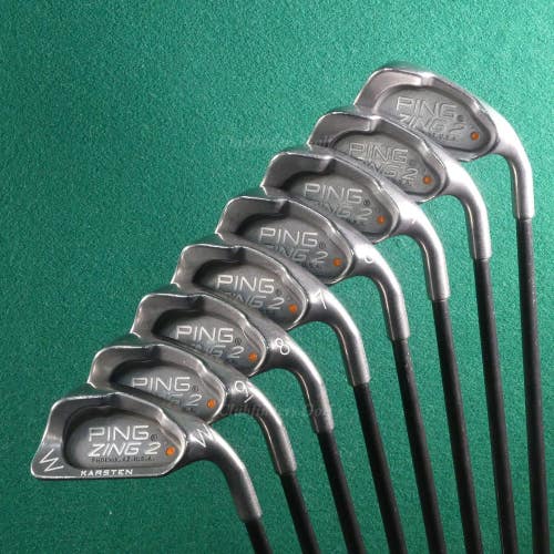 Ping Zing 2 Orange Dot 3-PW Iron Set Aldila Karsten 101 Graphite Regular