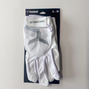 Brand New Rocksolid Receiver Gloves – White –Adult Medium