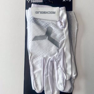 Brand New Rocksolid Receiver Gloves – White– Adult Small