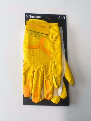 Brand New Rocksolid Receiver Gloves – Yellow– Adult Small