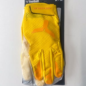 Brand New Rocksolid Receiver Gloves – Yellow – Adult Medium