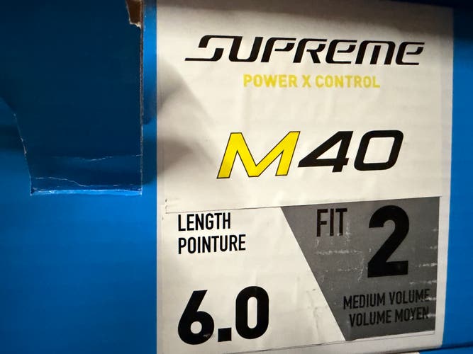 Bauer Supreme M40 Hockey Skates Size 6 Fit 2 - Brand new