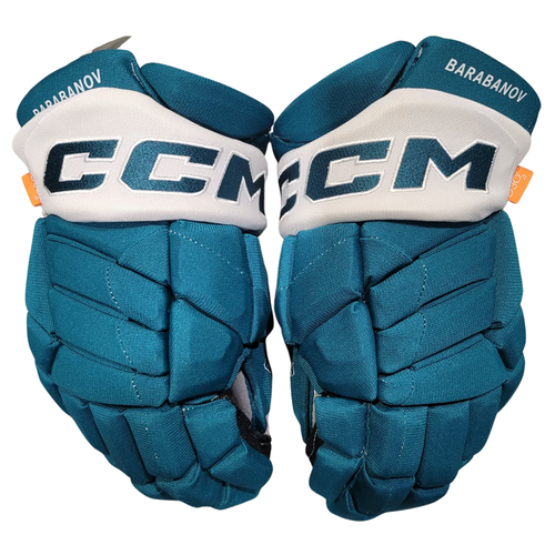 New CCM HGJSXP BARABONOV SHARKS Pro Stock Gloves 13"
