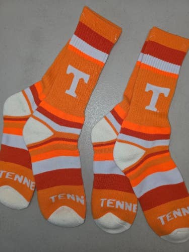 ST21 Mens NCAA TENNESSEE VOLUNTEERS Crew Socks Lot of 2 Pair LARGE New
