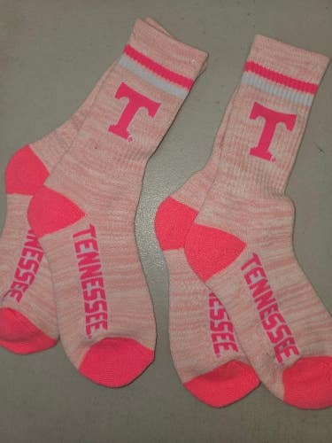 ST23 Mens NCAA TENNESSEE VOLUNTEERS Crew Socks Lot of 2 Pair LARGE New