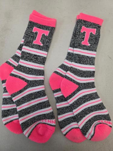 ST16 Mens NCAA TENNESSEE VOLUNTEERS Crew Socks Lot of 2 Pair MEDIUM New