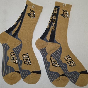 ST29 Mens NCAA UCF KNIGHTS Crew Socks Lot of 2 Pair LARGE New