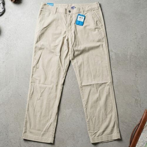 NWT Columbia Flex ROC Pants Mens 40x32 Khaki Beige Hiking Work Gorpcore $80