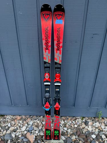 2025 Racing 157s Rossignol Hero FIS SL Skis With 18s - "Sticker skis"