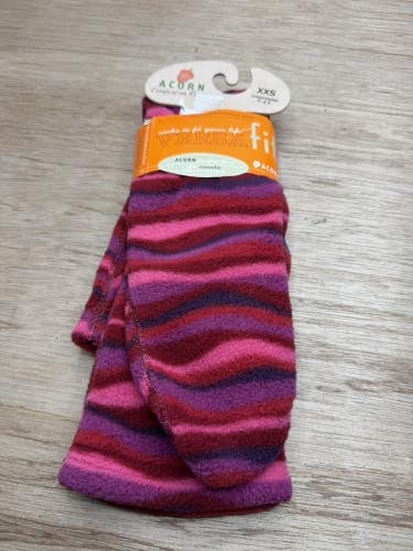 Acorn Comfort Fleece Versa Fit Socks NEW with Tags ~ Size XXS
