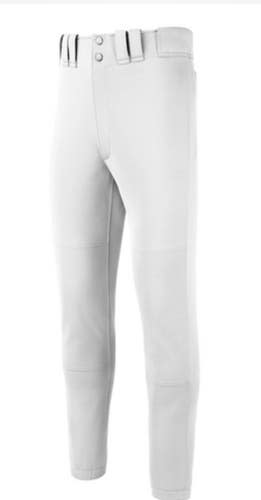 New YOUTH SMALL WHITE PREMIER PLAYER ELASTIC PANT 11834-MIZ3500150000SM