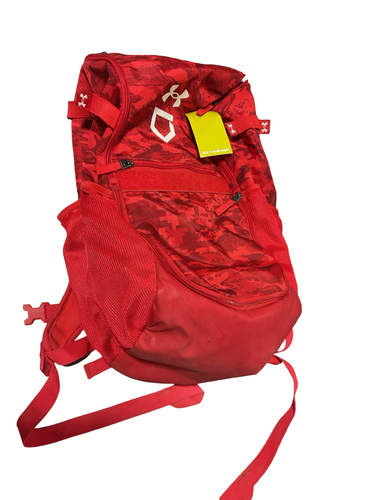 Used Under Armour RED CAMO BAG BB/SB Player Backpack Red 11834-S000056559