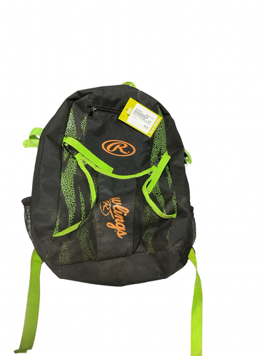 Used Rawlings BLK/GREEN BB BAG BB/SB Player Carry Bag Black 11834-S000056631