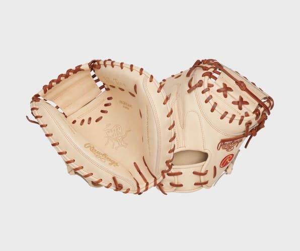 New HOH 34IN RHT TAN CATCHER MITT BASEBALL 11834-RAWR00704395