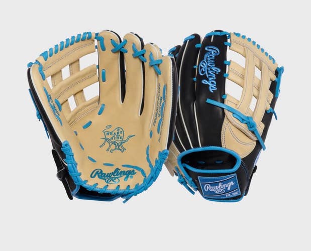 New HOH 12.75IN RHT BASEBALL GLOVE BLACK/TAN 11834-RAWR00750103
