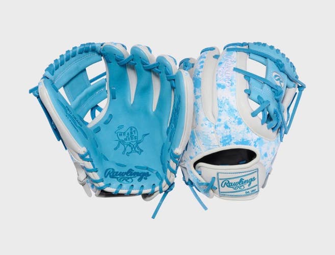 New HOH 11.5IN RHT BASEBALL GLOVE COLUMBIA BLUE/WHITE SPLAT 11834-RAWR00750129