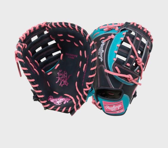 New HOH 12.5IN LHT 1ST BASEMITT BASEBALL NAVY/PINK/TEAL 11834-RAWR00750137