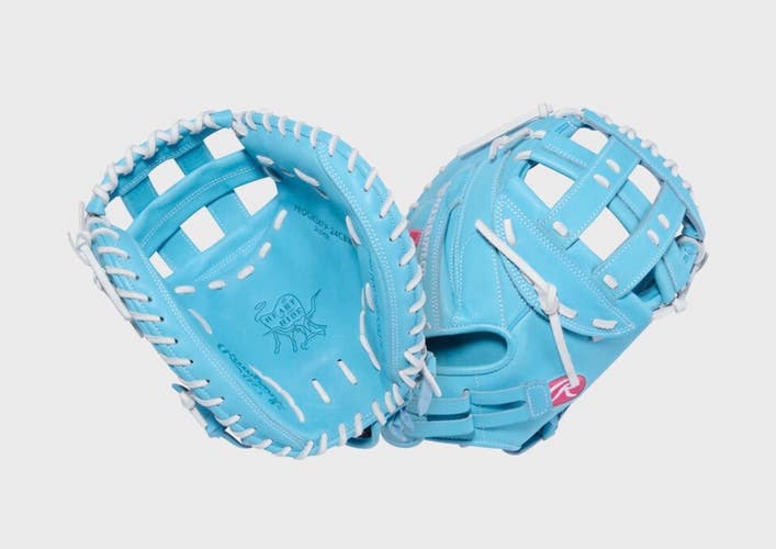 New HOH 34IN RHT COLUMBIA BLUE SOFTBALL CATCHER MITT 11834-RAWR00750314