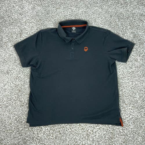 Outdoor Afro X REI Coop Polo Shirt Mens Large Black Outdoor Casual Top Hiking