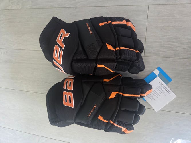 Bauer Supreme Mach Gloves 15" Black/ Orange