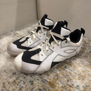 White Men's Size M 9.5 (W 10.5) Adult Under Armour Metal Cleats (Used)