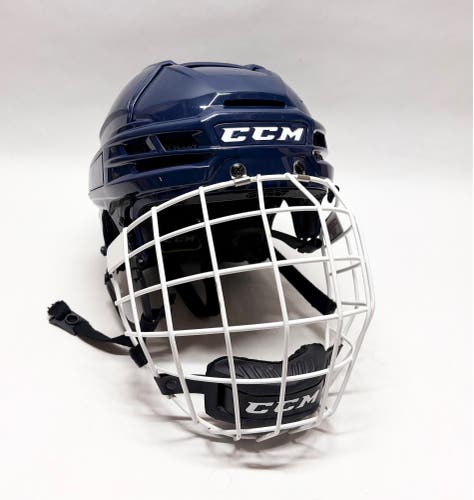 CCM Tacks X Pro Stock Helmet w/ cage - Medium - Navy