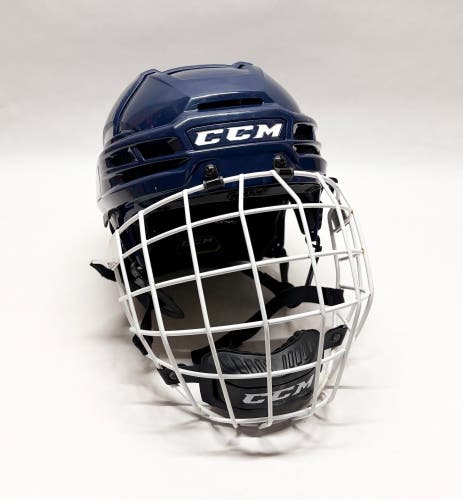 CCM Tacks X Pro Stock Helmet w/ cage - Medium - Navy