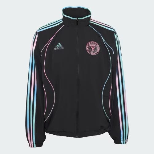 Black Men's Medium Adidas Jacket (New) AUDI F1 TEAM X INTER MIAMI TRACK TEAM Full Zip Jacket KW4782