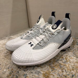 White Men's Size M 9.5 (W 10.5) Adult Under Armour Harper 7 Low Top Metal (New)