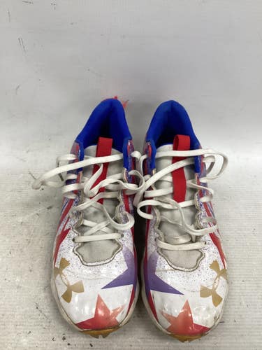 Used Under Armour Jr FB Cleats White Junior 05.5 11851-S000051412