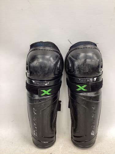 Used Bauer X SHINGUARDS Junior Shin Guards Black 11" 11851-S000051426